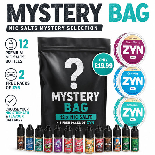 Mystery Bag - 12 Nic Salt Flavours + 2 Free ZYN