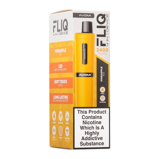 Avomi Fliq - 2400 Puff Rechargeable Disposable - Pineapple Ice