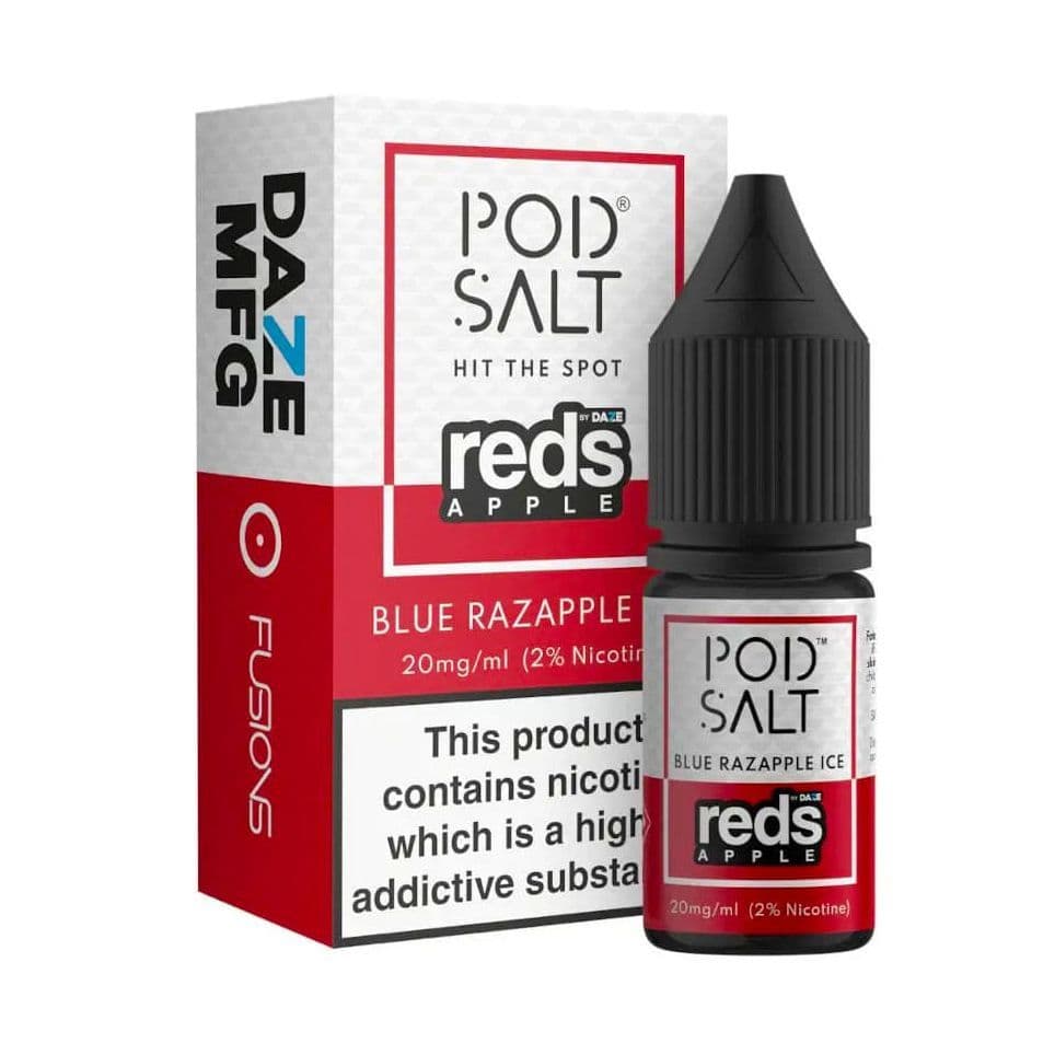 Pod Salt Fusions - Blue Razapple Ice E-liquid - 20MG CLEARANCE BB4 11/25