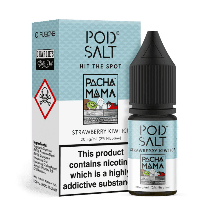 Pod Salt Fusions - Pacha Mama Strawberry & Kiwi Ice E-liquid - 11mg