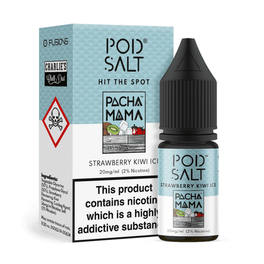 Pod Salt Fusions - Pacha Mama Strawberry & Kiwi Ice E-liquid - 11mg