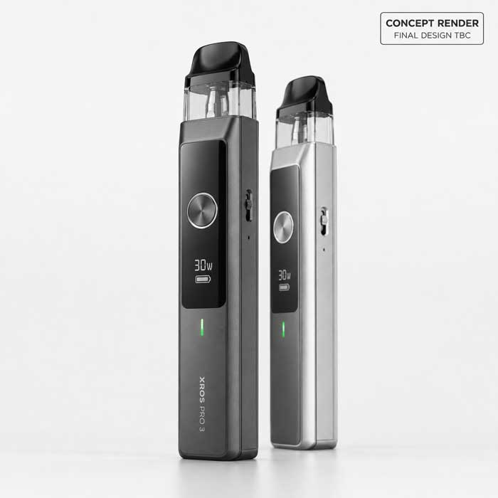 Concept render of the anticipated Vaporesso XROS Pro 3 Kit