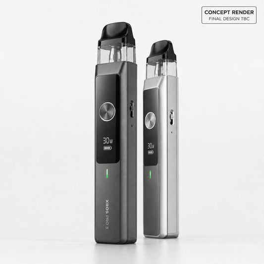 Concept render of the anticipated Vaporesso XROS Pro 3 Kit