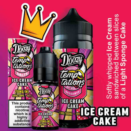 Doozy Temptations - Ice Cream Cake E-liquid Salt Nic