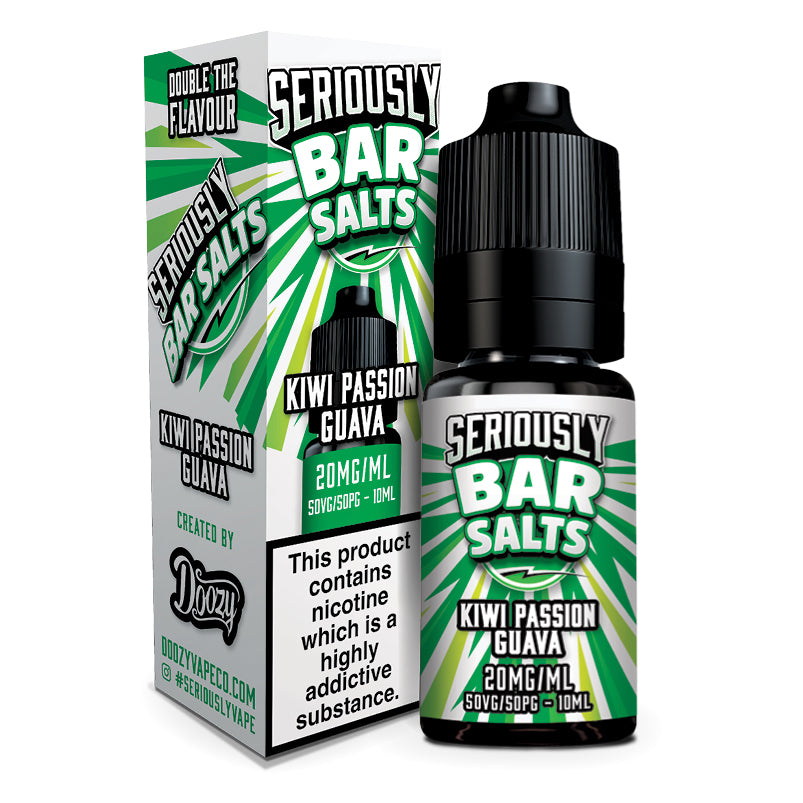Seriously Bar Salts - Kiwi Passion Guava E-liquid Salt Nic