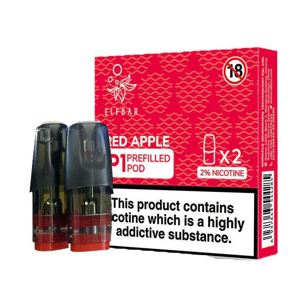 Elf Mate 500 - Red Apple P1 Liquid Pods x2 (Pack)