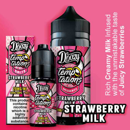Doozy Temptations - Strawberry Milk 120ml Shortfill