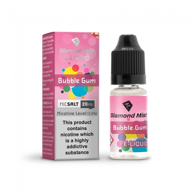 Diamond Mist 20mg Nic Salts - Bubble Gum - CLEARANCE BB4 10/25