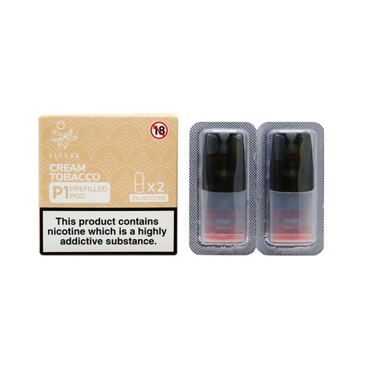 Elf Mate 500  - Cream Tobacco P1 Liquid Pods x2 (Pack)