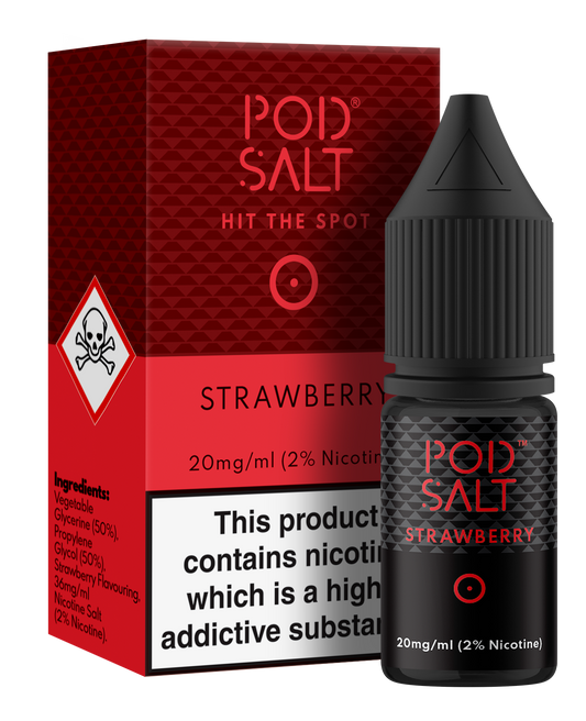 Pod Salt - Strawberry E-liquid - 20MG CLEARANCE BB4 11/25