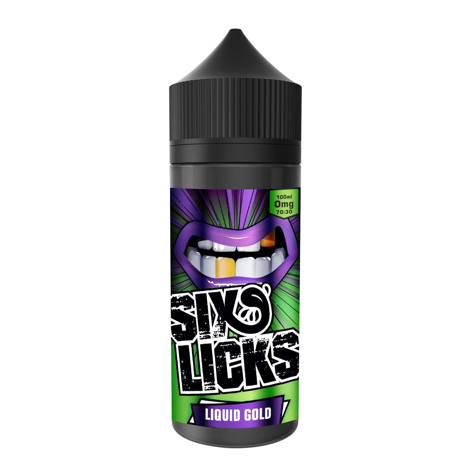 Six Licks Liquid Gold E-liquid 120ML Shortfill - Ubervape